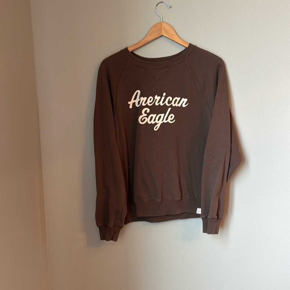 Ladies size medium brown, American Eagle crewneck sweatshirt